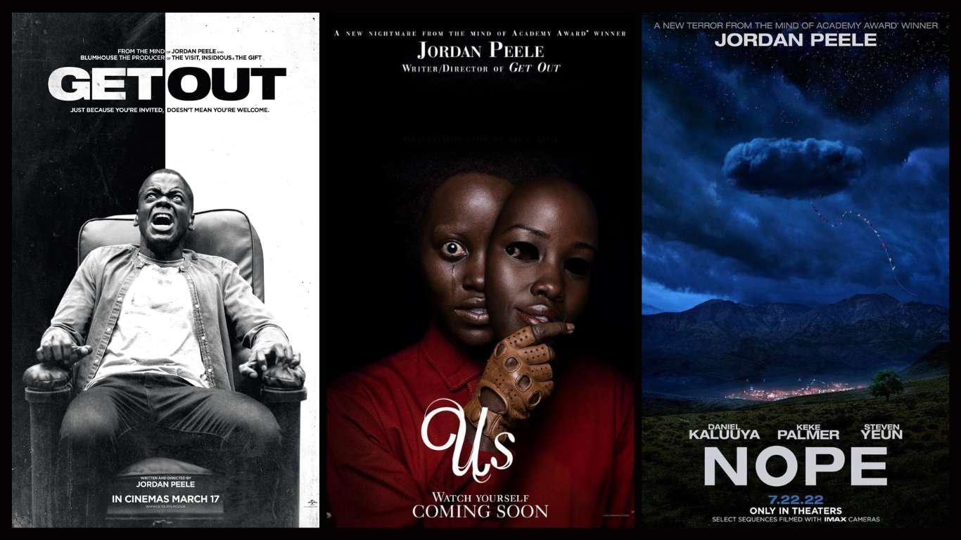 Jordan Peele - 3 movies covers