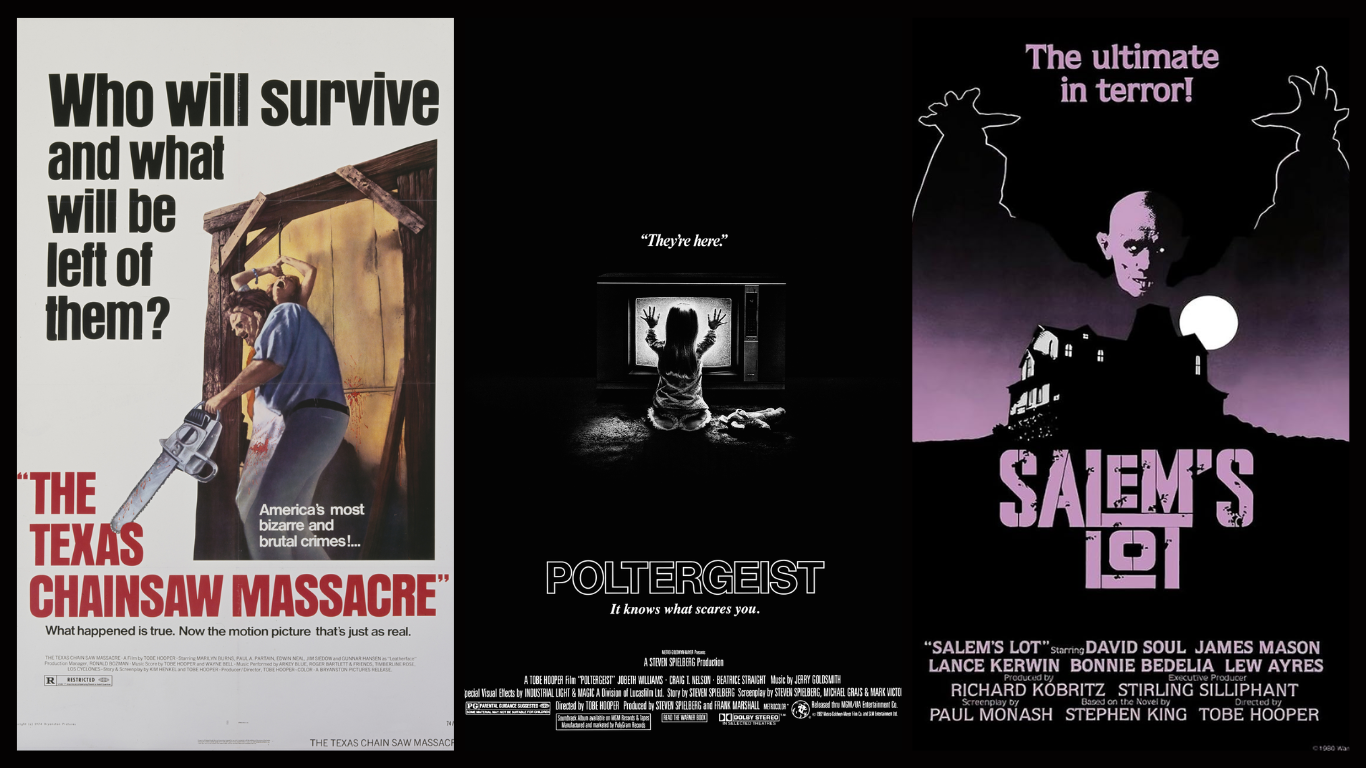 Tobe Hooper - 3 movies covers